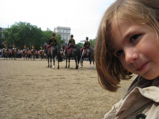 Horse guards with kids