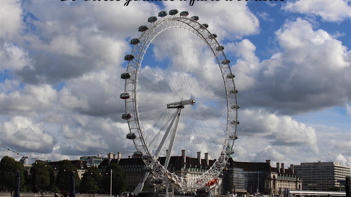 Mes petites listes : 20 choses géniales à faire à Londres